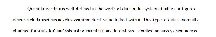 Discuss the differences between quantitative and qualitative data