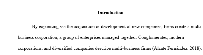 Explain the corporate structure and provide a review of its business portfolio.