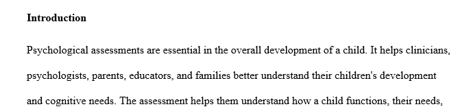 In this assignment you will choose three general topics of interest to you related to psychological assessment from the list below.