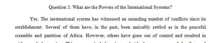 Is the international system inherently conflictual