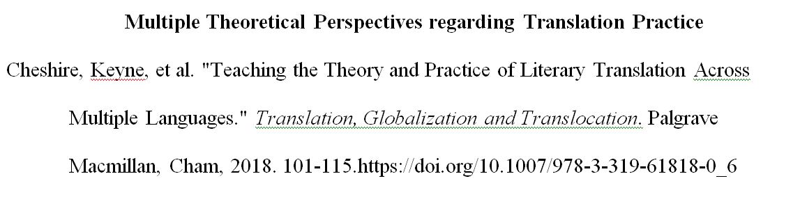 Multiple theoretical perspectives regarding translation practice