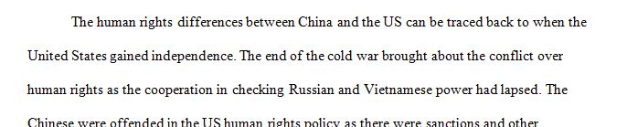 One of the most controversial issues in China-United States relations is human rights.