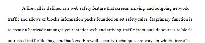 Research on the methodologies that Microsoft Windows firewall uses