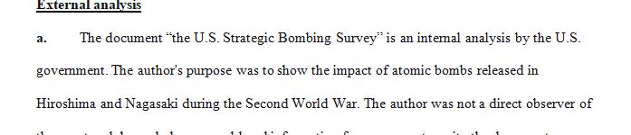 The US Strategic Bombing Survey