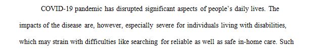 The impact of COVID 19 on the disability community in the U.S.