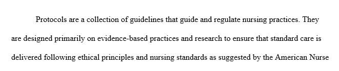 What is the difference between a protocol standard of care delivery and policy at the practice state and federal level?