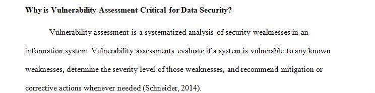 Why is vulnerability assessment critical for data security