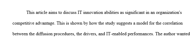 Choose an individual research article of your own to review.