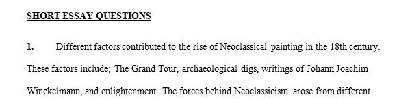 Describe four factors that contributed to the proliferation of Neoclassical painting