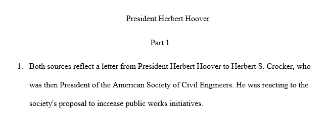 Examine the other Depression president, Hoover did respond to the Great Depression