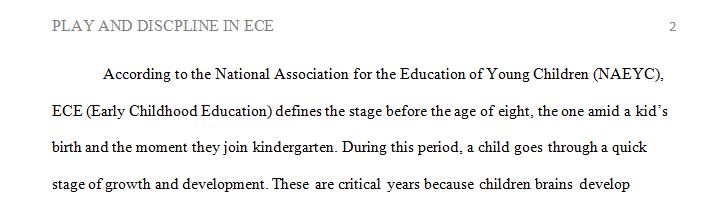 Field of Early Childhood Education.