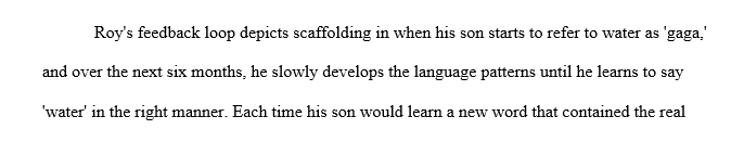 How do Roy’s “amazing feedback loops” demonstrate scaffolding or the zone of proximal development?