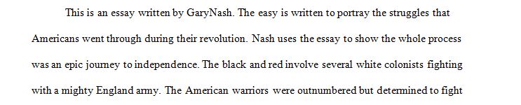 Read three essays covering certain aspects of the American Revolution.