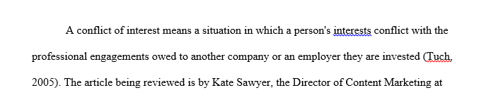 Using 300-350 words, write a brief discussion, in your own words of how the article relates to the selected chapter Key Term.