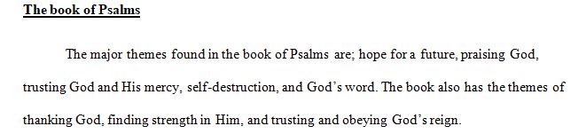 What are the major themes found in the Psalms