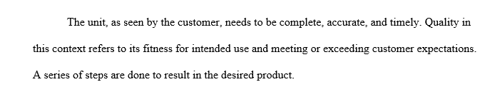 What is the unit as seen by the customer? What is the possible defective explicitly identified?