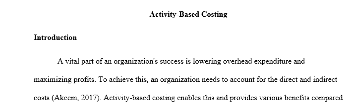 Activity-Based Costing