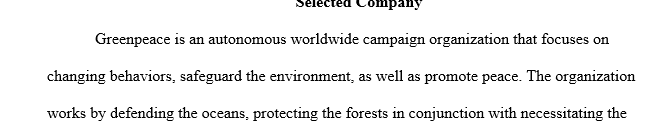 Determine the major effects that an organization’s environmental awareness has on its sustainability.