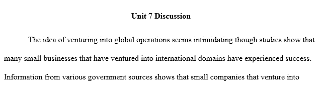 Do you believe that small companies should engage in international business? Why or why not?