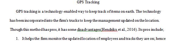 Express Enterprises monitors its delivery truck drivers’ performance via GPS in their vehicles. 