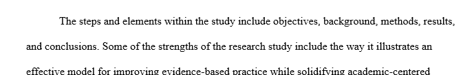 For your initial post, select one current nursing qualitative research article that can be translated into evidence-based practice.