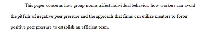 How Group Norms Affect Individual Behavior 