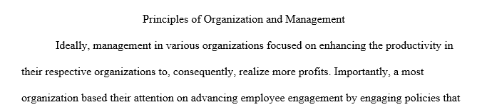 Identify five stakeholders from the organization and identify their roles in achieving organizational success.