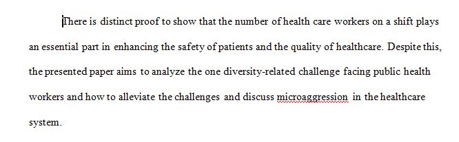 Identify one diversity-related challenge facing our current public health workforce