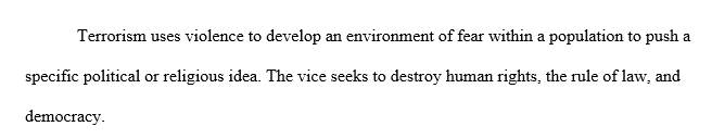 In this brief journal assignment, you will share your thinking about the subject of your intelligence report.