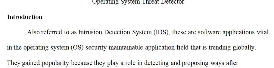 Information about tools for operating system security threat detection.