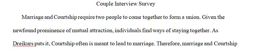 Learning Activity 2 Married Couples Survey