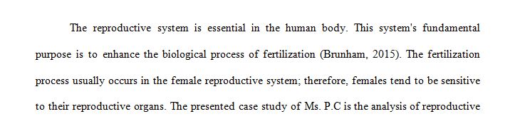 Ms. P.C. is a 19-year-old white female who reports a 2-day history of lower abdominal pain