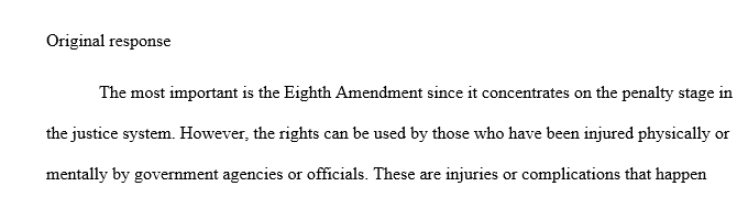 Of the Constitutional amendments we are addressing in this class (Fourth Fifth Sixth Eighth and Fourteenth) which one is most important?