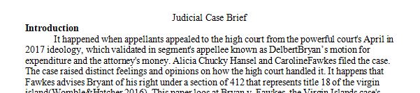 Provide a Case Brief for the following case