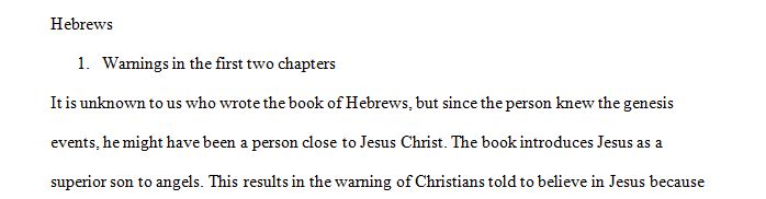 The Book of Hebrews