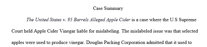 United States v. 95 Barrels Alleged Apple Cider