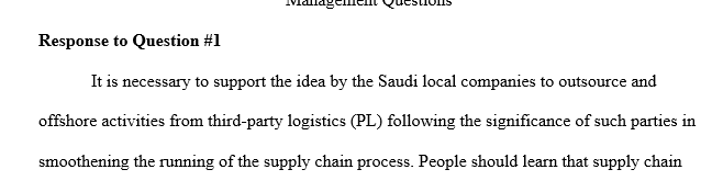 What are the roles of Third party logistics firms in a smooth running of Supply chain process of a multinational organization?