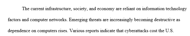 Write about 500 words on how the concepts learned by Emerging threats and counter measurements course are helpful 