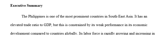 Analyze the business prospects of the Philippines.