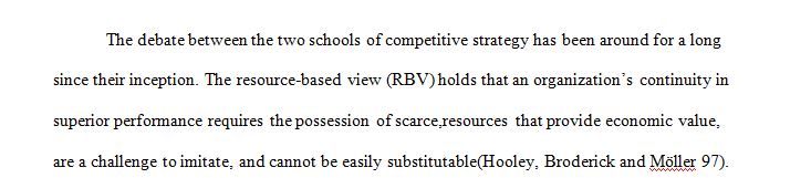 Compare the resource based and positional views of strategy as explanations of the success of Apple