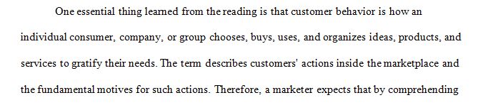 Chapter 2. Customer Behavior.