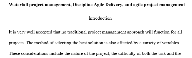 Describe the differences between traditional agile PM and the DAD approach presented in the reader