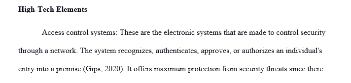 Describe two countermeasures from the high-tech elements in the table below and share the latest technology, trends, or new products.