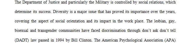 Diversity in Context of Sexual Orientation and Gender Identity in the Military Workplace.