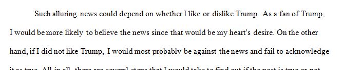 Does the fact that you like Trump make you more likely to accept it as true