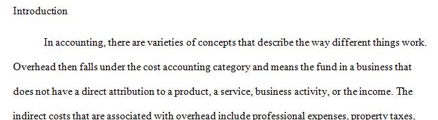 Explain the elements of cost in overhead.