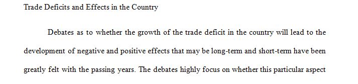 Explaining effects in the long-term a short-term trade deficit.