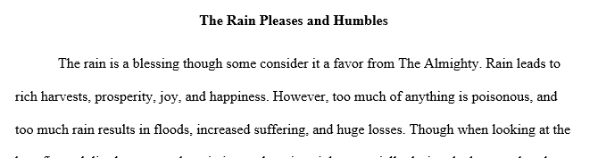 For this assignment, you are to write a Thurber-style story.