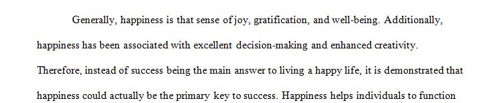 Happiness Studies Informative Paper