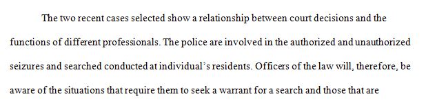 How the courts shape policy, especially for Law Enforcement agencies.